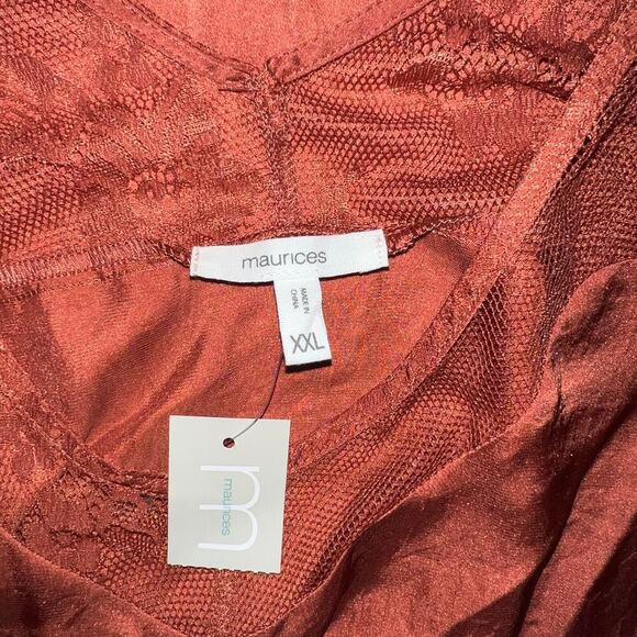 Maurices women’s XXL Lace Satin Feminine Whimsy Goth Copper Camisole New
 - Picture 6 of 8